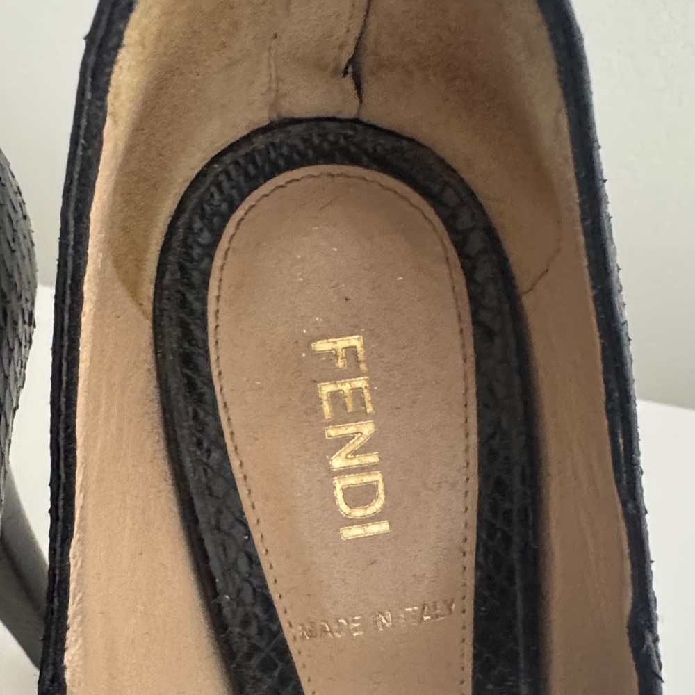 Fendi Black Python Women's Heels - image 3